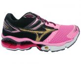 Tênis Mizuno Wave Creation 14 Preto Rosa e Amarelo MOD:10959