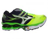 Tênis Mizuno Wave Creation 14 Azul Marinho e Verde Limão MOD